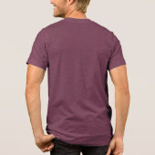 Gezegend en dankbaar elegant script Thanksgiving Tri-Blend Shirt (Achterkant)