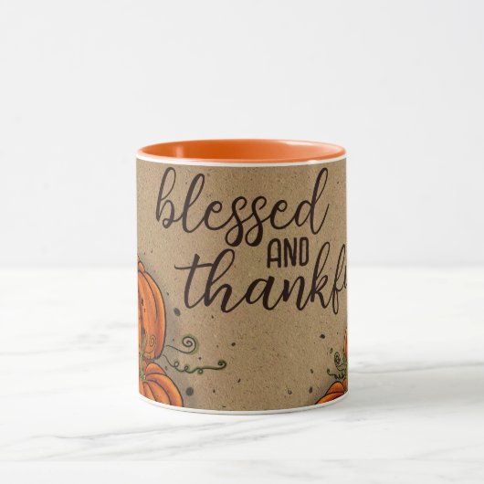 Gezegend en dankbaar mok (Midden)