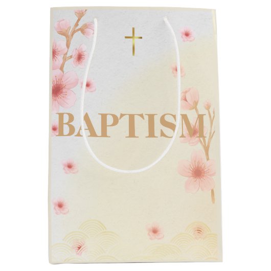 "Gezegend en gedoopt: een dag om te gedenken" Medium Cadeauzakje (Voorkant)