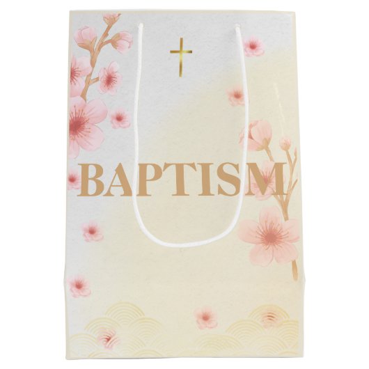 "Gezegend en gedoopt: een dag om te gedenken" Medium Cadeauzakje (Achterkant)