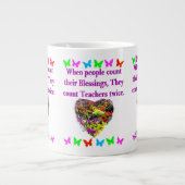 GEZEGEND EN INSPIREREND LERARENONTWERP EXTRA GROTE BEKER (Voorkant)