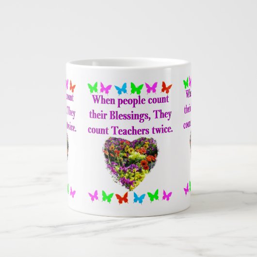 GEZEGEND EN INSPIREREND LERARENONTWERP EXTRA GROTE BEKER (Voorkant)