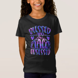 Gezegend en Taco Bezeten Meidje Stoer Iridiserend T-shirt