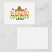 Gezegend en taco-obsessie Fun Cinco De Mayo Cadeau Notitiekaartje (Voorkant / Achterkant)