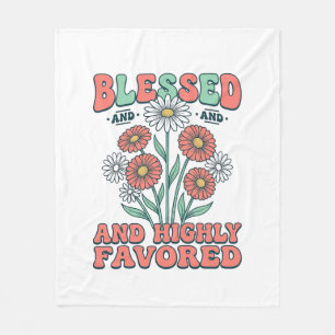 Gezegend en zeer bevoorrecht bloemig vintage ontwe fleece deken