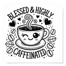 Gezegend en zeer cafeïnehoudende digitale download