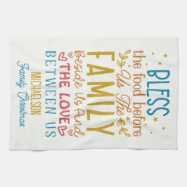 Gezegend Familie Kerstgebed Theedoek