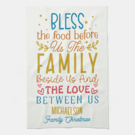 Gezegend Familie Kerstgebed Theedoek