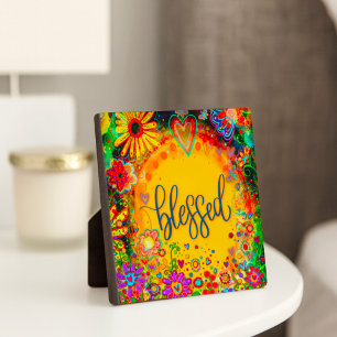 Gezegend florale grillige inspiratie ezel fotoplaat