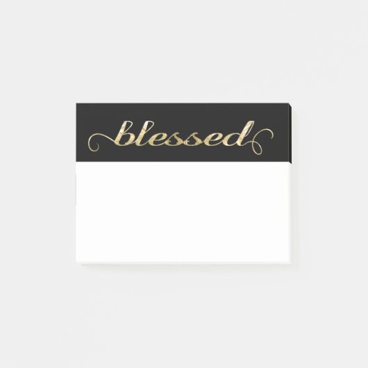 Gezegend, gouden olievlek Inspirerend Grateful Post-it® Notes (Voorkant)