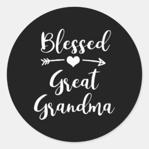 Gezegend Grote Oma Hij Pijl Grote Oma Ronde Sticker