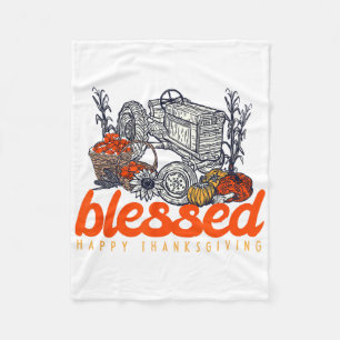 Gezegend Happy Thanksgiving Mannen Vrouwen Fleece Deken