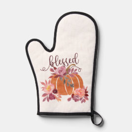 Gezegend - Herfst Pompoen met roze bloemen Ovenwant