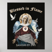 Gezegend in de vlam - Gotisch ontwerp Poster (Voorkant)