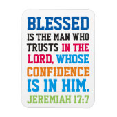 Gezegend is het man bijbelse Jeremiah 17:7 Magneet (Verticaal)