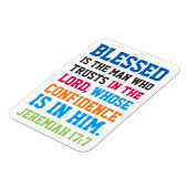 Gezegend is het man bijbelse Jeremiah 17:7 Magneet (Linkerzijde)