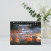 Gezegend is het man dat volhardt onder proces, bec briefkaart (Staand voorkant)