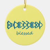 gezegend keramisch ornament (Voorkant)