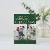 Gezegend Kerst Religieuze Vakantie Kaart Briefkaar (Staand voorkant)