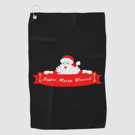 Gezegend Kerstmis Kerstmis Golfhanddoek (Voorkant)