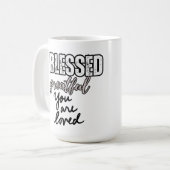 Gezegend ⛪︎ koffie mok 15oz (Voorkant links)