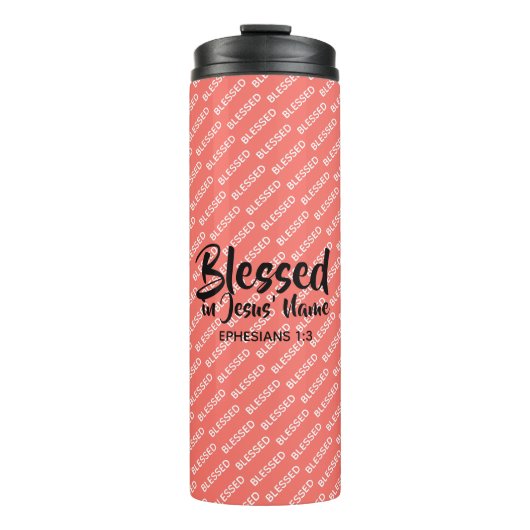 GEZEGEND Koraal Christelijke Schrift Thermosbeker (Voorkant)