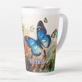 "Gezegend" Latte Mok (Rechterhoek)