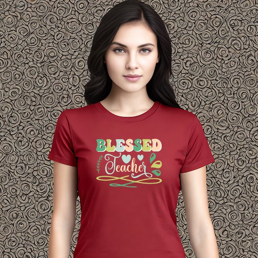 Gezegend Leraar Terug naar School Design T-shirt