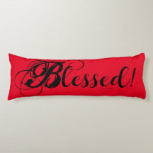 Gezegend! Lichaamskussen (rood)