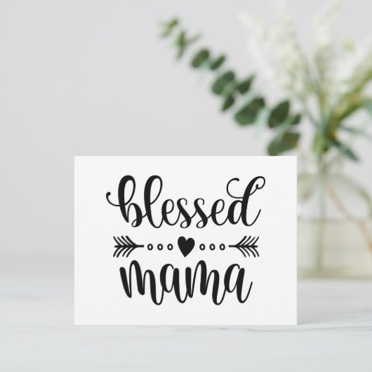 Gezegend Mama Moederdag Quote | BRIEFKAART (Staand voorkant)