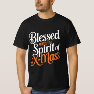 Gezegend met de geest van X-Mass Digital Art Des T-shirt