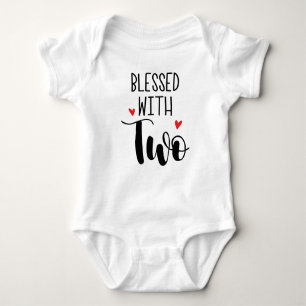 Gezegend met twee Baby-tweelingpak Romper