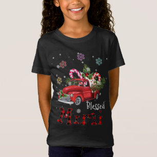 Gezegend Mimi Kerst Rode Vrachtwagen Gift Voor Oma T-shirt
