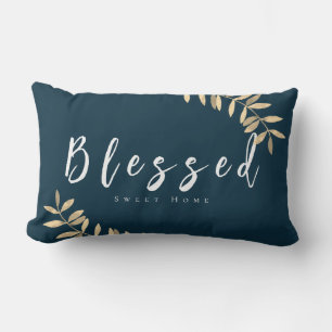 Gezegend Modern Blauw Lumber Kussen