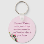 Gezegend Moeder Gebed w / Monogram Sleutelhanger (Achterkant)