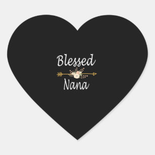 Gezegend Nana Shirt Thanksgiving Kerst Hart Sticker