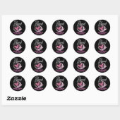 Gezegend om borstkanker overlevingsroze te noemen  ronde sticker (Vel)