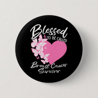 Gezegend om borstkanker te noemen Survivor Roze Ronde Button 5,7 Cm