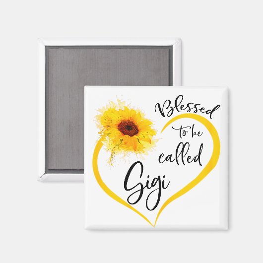 Gezegend om gigi Sunflower Gifts te worden genoemd Magneet (Voorkant / Achterkant)