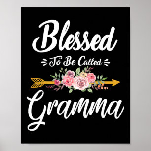 Gezegend om Gramma Bloemend Moederdag te worden ge Poster