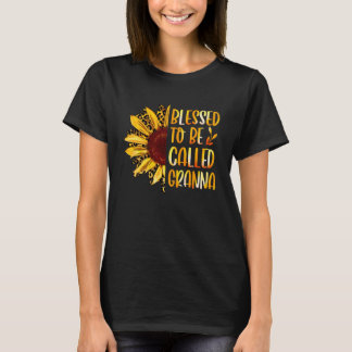Gezegend om Granna schattige zonnebloem moeders te T-shirt