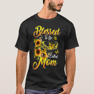 Gezegend om mam zonnebloem Moederdag te heten 3 T-shirt