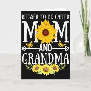 Gezegend om mama en oma bloemig zoet te worden gen kaart
