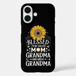 Gezegend om mama oma grote zonnebloem genoemd te w iPhone 16 hoesje