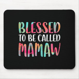 Gezegend om mamaw-shirt vrouwen moederdag genoemd muismat