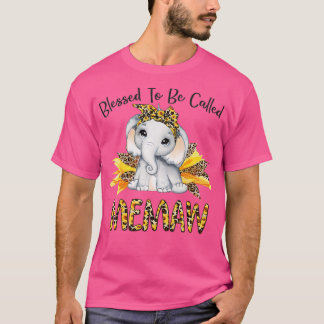 Gezegend om Memaw Sunflower Elephant Moth genoemd T-shirt