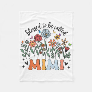 Gezegend om Mimi Wildflower Floral Mother genoemd  Fleece Deken