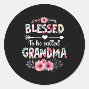 Gezegend om oma te worden hemd grappige oma ronde sticker