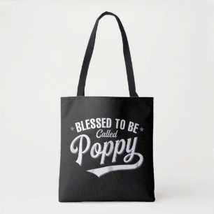 Gezegend om Poppy Vaderdag Cadeau genoemd te worde Draagtas