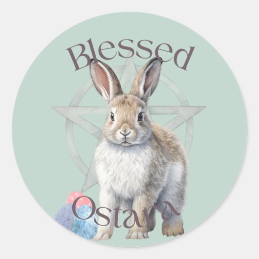 Gezegend Ostara Classic Ronde Sticker (Voorkant)